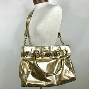 Michael Kors Metallic Gold Satchel Handbag
